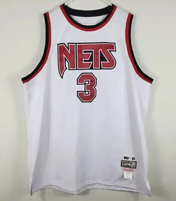Drazen Petrovic #3 New Jersey Nets Mitchell & Ness 1992-93 White Jersey Size 56 • $49.99