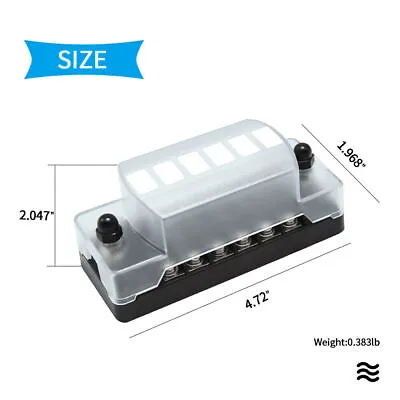 Electric 6-Way Blade Fuse Holder Box Block For Car Vehicle Boat Marine Bus NEW • $13.05