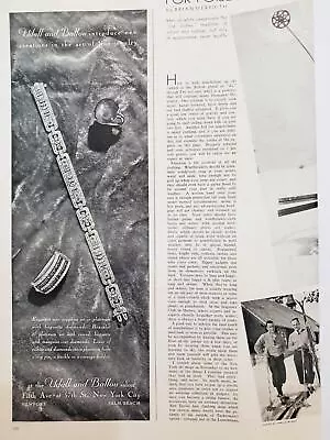 1935 Udall & Ballou Jewelry Deco & Macy's Department Store Ski Clothes PRINT ADS • $24.99