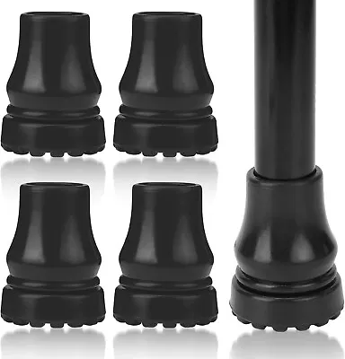 Cane Tips 3/4 Inches Reinforced Rubber Chair Tips For Walking 4 Pack Heavy Duty • $10.99