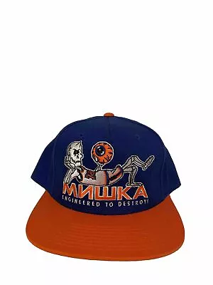 Mishka Engineered To Destroy Skeleton & Eyeball Starter SnapBack Hat Natural • $42.50