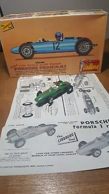 Vintage Lindberg 1/32 Porsche Formula 1 Slot Car With Box And Instruction Sheet. • $49