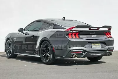 For 24-Up Mustang CARBON FIBER GT Performance Wing | Rear Gurney Flap Spoiler • $309.98