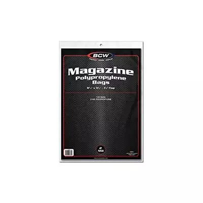Magazine Bags - 1 Pack Of 100 | Acid-Free Crystal Clear Polypropylene Sleeves... • $14.99