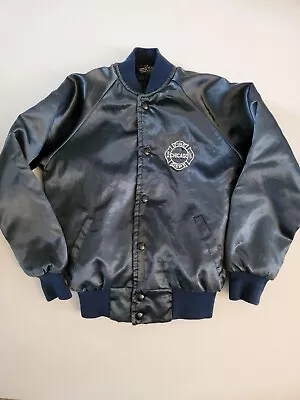 Vintage Chicago Fire Department Bomber Jacket Kids 2XS Embroidered Ax Logo • $49.95