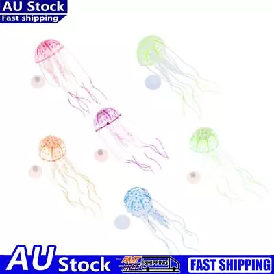 Glowing Artificial Jellyfish Ornament Crafts Arts Silicone Fish Tank Accessories • $6.79