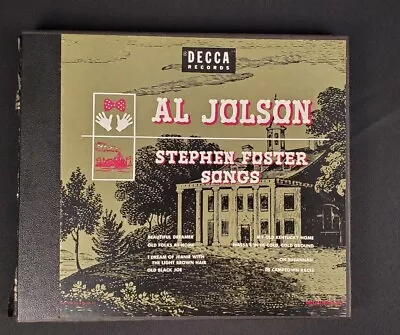 Vintage Al Jolson  Stephen Foster Songs  78 RPM Decca Records 3-Record Set READ • $12