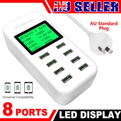 $25.45 • Buy Charging Station USB Hub Desktop Travel Power Adapter Multi Dock Phone Charger