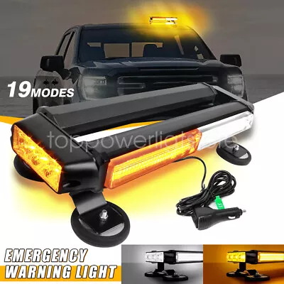 72 LED Strobe Beacon Light Rooftop Emergency Warning Hazard White Amber 19 Modes • $51.99