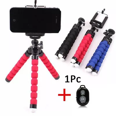 Flexible Octopus Tripod Mobile Phone Holder Stand Selfie Stick Remote Bluetooth • $11.58
