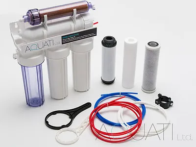 £64.95 • Buy 5 Stage RO & DI Resin Reverse Osmosis Water Filter System 50/75/100/150GPD 