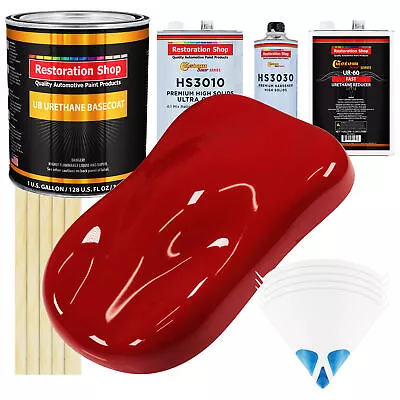 Victory Red Gallon Premium URETHANE BASECOAT CLEARCOAT Car Auto Paint FAST Kit • $436.99
