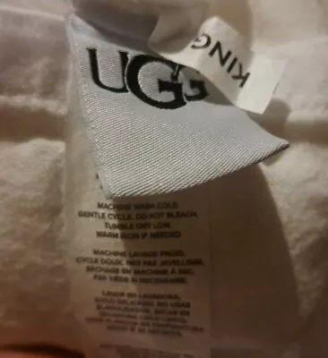  UGG 2 Piece FITTED & FLAT Sheet White KING 60% Modal 40% Cotton  • $55