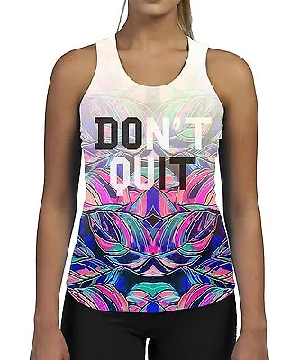 £12 • Buy Don't Quit Do It WOMENS GYM TANK Top Vest Ladies Fitness Muscles Slogan Palm