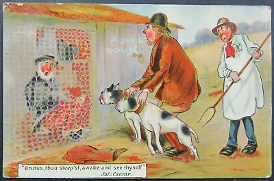 Men Dogs Caesar Quote Brutus Shakespeare Humor Vintage Comic Postcard Unposted  • $1.95