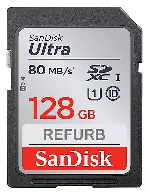 SanDisk Ultra 128GB SDXC UHS-I Memory Card Up To 80MB/s (SDSDUNC-128G-GN6IN) • $9.79