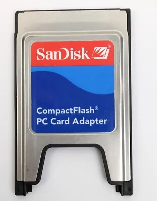 SanDisk CompactFlash PC Card Adapter PCMCIA CF Memory Reader #A ~ TESTED Working • $24.95