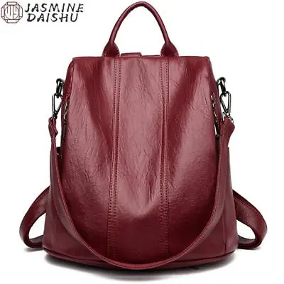 Women Backpack Genuine Leather Ladies Anti-theft Shoulder Bag Travel New Fashion • $57.31