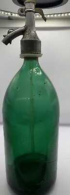 Vintage APA GAZOASA STAS 3377-52 Green Glass Seltzer Bottle Soda Water Stas3249 • $74.99