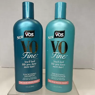 Vintage Alberto VO5 VO Fine Thickening Shampoo & Conditioner 13oz ~NOS~ • $24.99