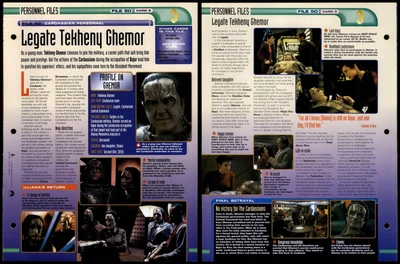 £1.49 • Buy Legate Tekheny Ghemor - Cardassian Personnel - Star Trek Fact File Page
