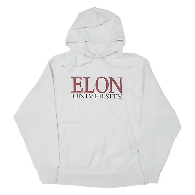 CHAMPION REVERSE WEAVE Elon University Mens Grey Hoodie USA XL • £19.99