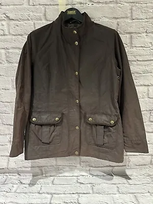 Jack Murphy Wax Jacket Women’s Size UK 14 Brown Equestrian Waxed Coat. Size 14 • £29.95