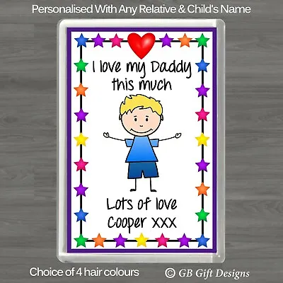 £3.95 • Buy Personalised Gift/Magnet/I Love You/Mum/Daddy/Nan/From A Boy/Xmas/Birthday