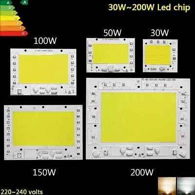 LED Chip NEW 30W 50W 100W 150W 200W Watt Lamp Smart Ic Cob 5054 Smd AC 220v 230v • $20.89