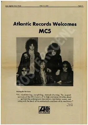 Mc5 Original Album Lp Promo Ad Poster 1969 Original • $50