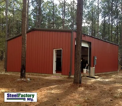 Steel Factory Mfg 30x60x16 Galvanized Metal Frame Storage Garage Building Kit • $25499