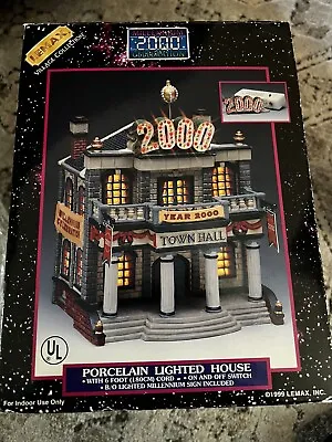 Lemax Year 2000 Town Hall Millennium Celebration Christmas Lighted House • $19.98