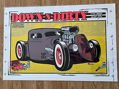 Down-N-Dirty Race Car Model Car Mike Martin Original Proof Sheet Poster Uncut • $250