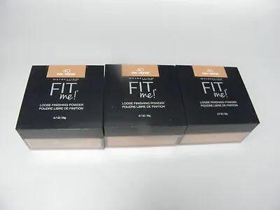 3-count Maybelline Fit Me! Loose Finishing Powder 40 Dark • $16.95