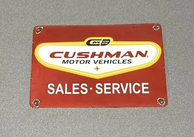 Vintage Cushman Porcelain Sign Car Gas Truck Gasoline • $79.99