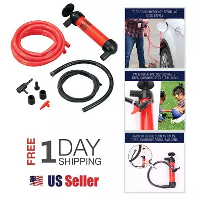 $13.79 • Buy Fluid Extractor Pump Manual Suction Oil Fuel Disel Transmission Transfer Hand US
