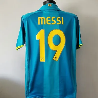 £109.99 • Buy MESSI 19 Barcelona Shirt - Large - 2007/2008 - Away Nike Barca Jersey