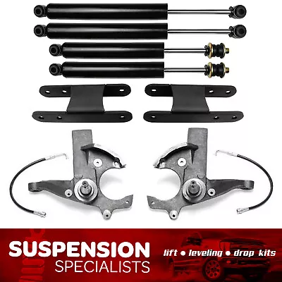 3  Full Lift Spindles W Shocks Kit For 1982-2004 Chevy S10 GMC S15 2WD • $778.27