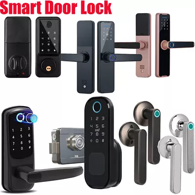 2024 Smart Door Lock Fingerprint Electronic Digital Keypad Bluetooth Deadbolt UK • £57.99