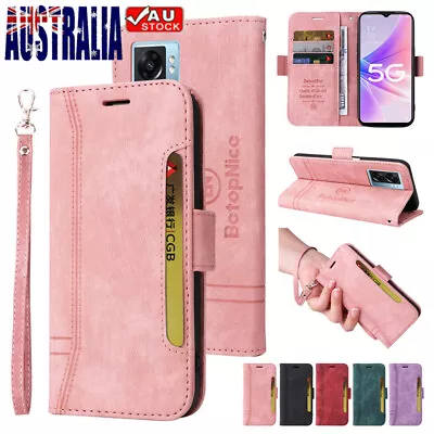 Flip Leather Case Wallet Cover For OPPO A54 A57 A96 A78 A17 Reno 8 Find X5 Lite • $13.49