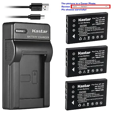 Kastar Battery Slim Charger For Universal Remote Control URC MX 980 As NP-60 • $9.09