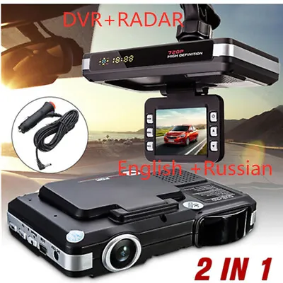 $29.75 • Buy 2 In1 Car DVR Speed Anti Laser Radar Detector Camera Video Recorder Dash Cam Hot
