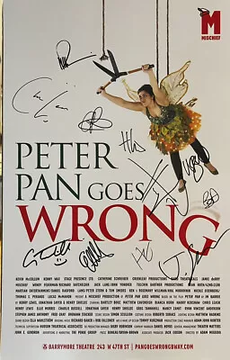 $249.99 • Buy Neil Patrick Harris +Cast Signed PETER PAN GOES WRONG Broadway Poster Windowcard