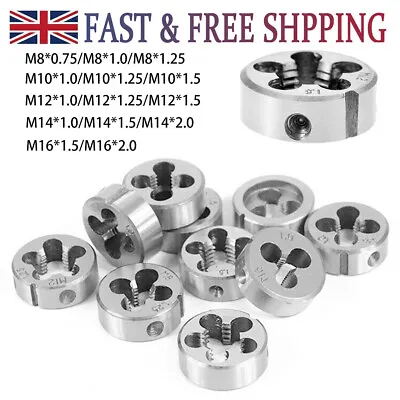 M8 M10 M12 M14 M16 X0.75/1.0/1.25/1.5 Metric Thread Cutting Die Right Hand Round • £5.99