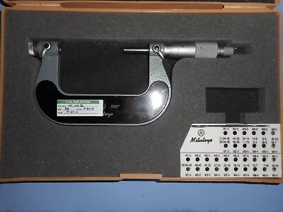 Mitutoyo 126-139 Screw Thread Pitch Micrometer 2 -3  .001  W/ Case Excellent • $219.95