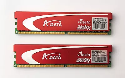 4GB 2x2GB Dual Channel DDR2 SDRAM Kit PC2 6400 ADATA Vitesta AD2800E002GOU • £20.24