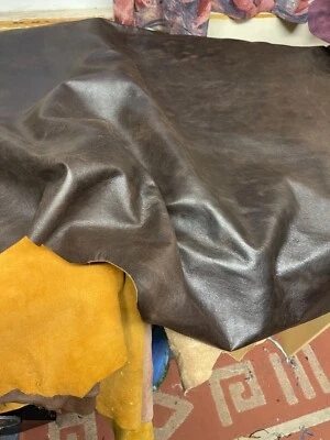 £11.85 • Buy LEATHER SKINS,Hides,Nappa Skins,DISTRESSED CHESTNUT ------MF185