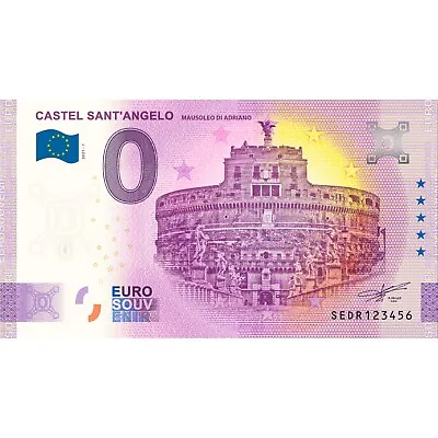 £3.18 • Buy 0 € Zero Euro Souvenir Note Italy 2021 - Castel Sant'angelo