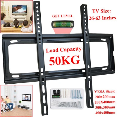£8.47 • Buy TV Wall Bracket Mount Slim For TV 26 30 32 40 42 50 63 Inch LCD LED Plasma UK