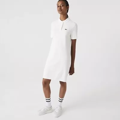 Lacoste Women's Stretch Cotton Piqué Polo Dress Size 36 • $49.95